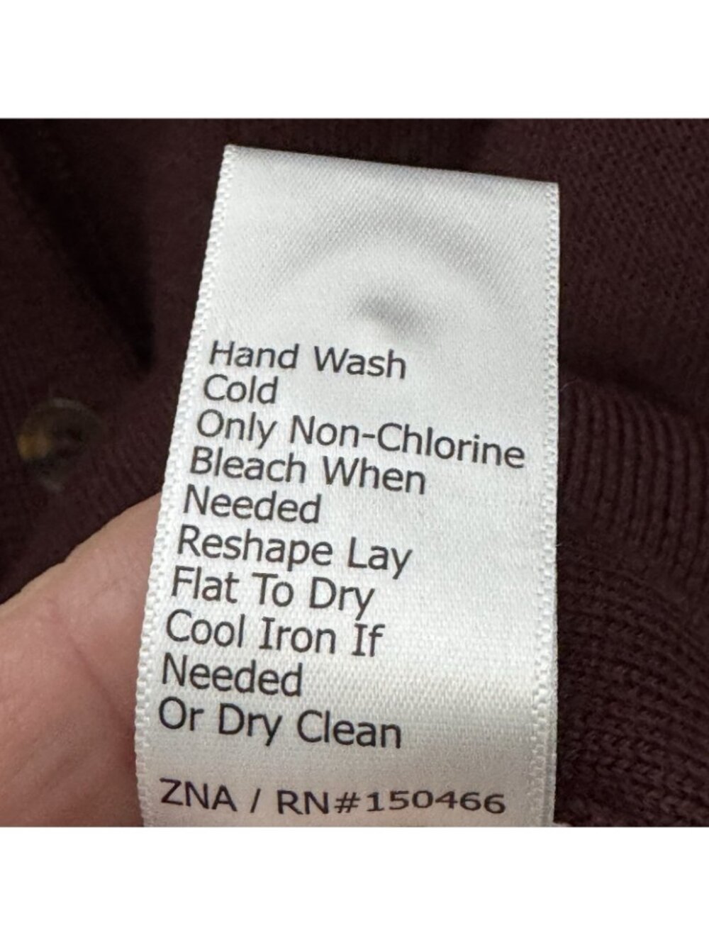 41 Hawthorn Merino Wool Cardigan Womens S Burgundy 3/4 Sleeve Button Front - Picture 7 of 8